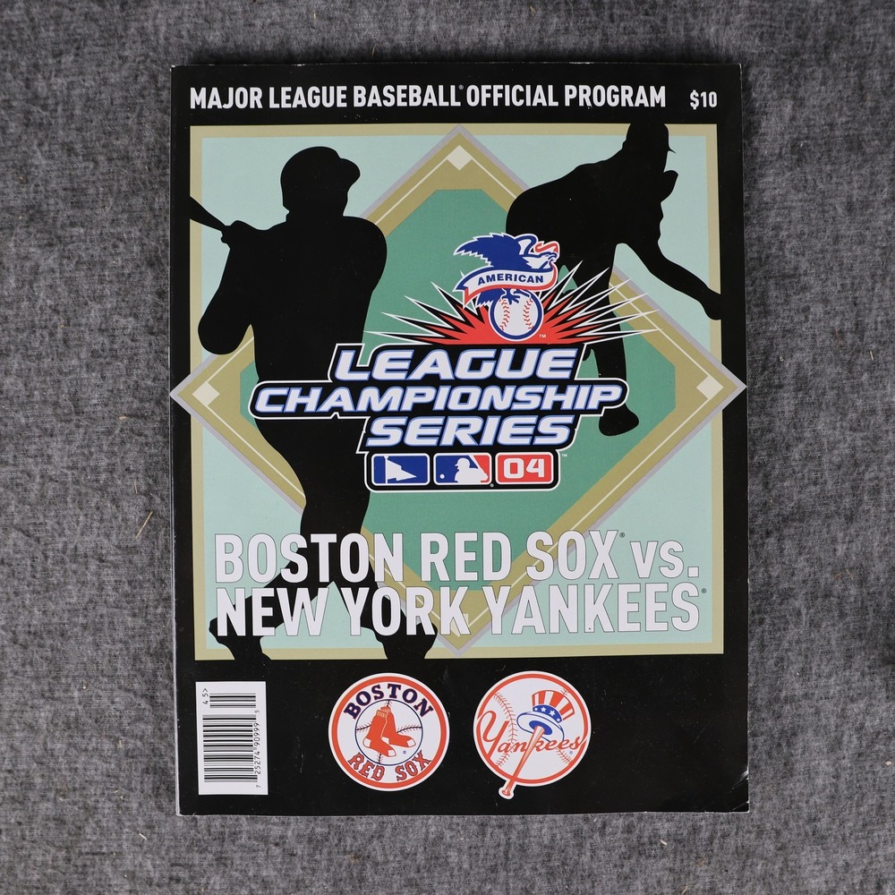 Vintage Boston Red Sox Program 2004 AL Championship MLB Baseball Yankees